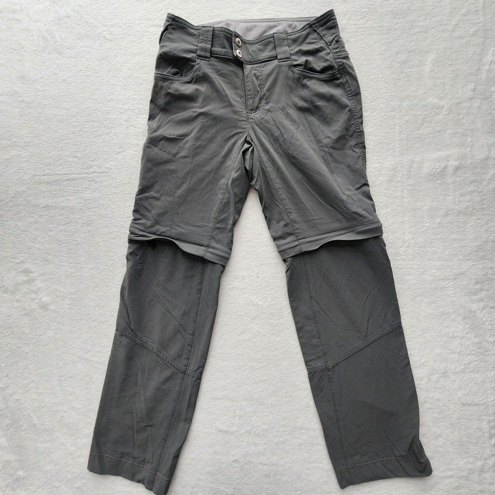 Columbia Convertible Hiking Pants Shorts Womens 4 Gray Omni-Shield Outdoor Cargo